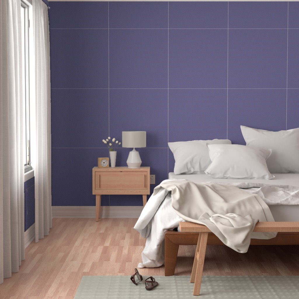 Faux Metallic gold Foil Crowns on Periwinkle Blue Color of the Year Interior Collection Design Collection faux gold crowns wallpaper