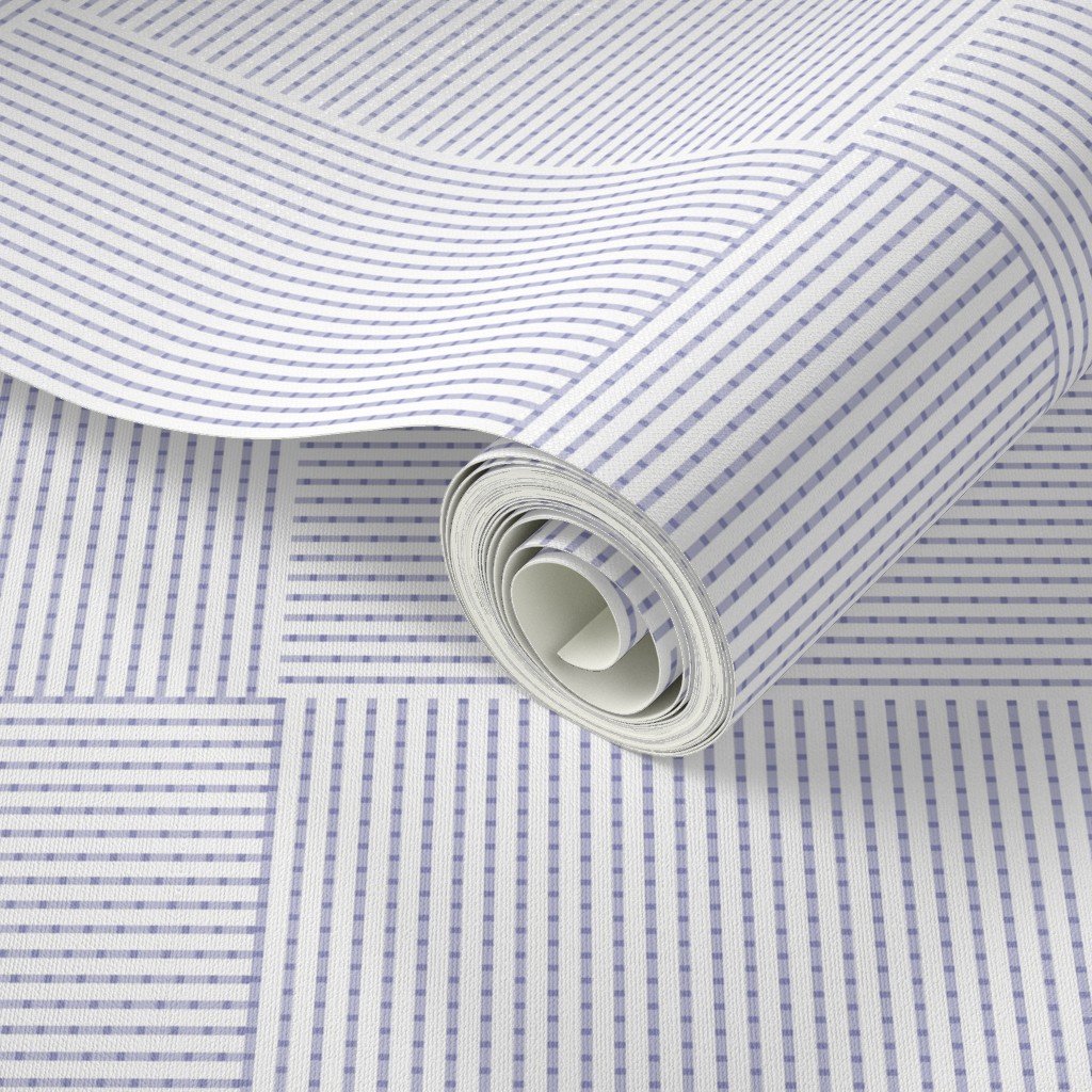 Patchwork Quilt Squares in Shades of Periwinkle Blue Seersucker look Home Decor Collection Decor Collection spring blue wallpaper