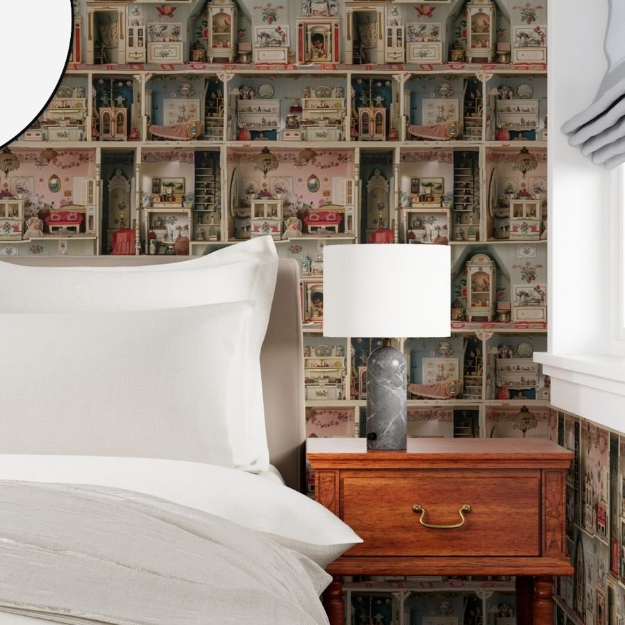 Quaint and Charming Dollshouse Rooms with Ditsy Decor 2 Home Styling Collection Interior Collection dolls house decor wallpaper