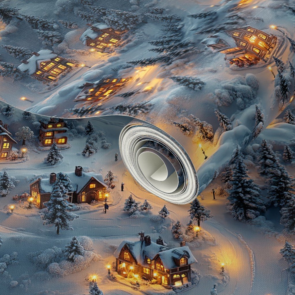 Night Before Christmas - Winters Whisper Home Styling Collection Decor Collection homes wallpaper
