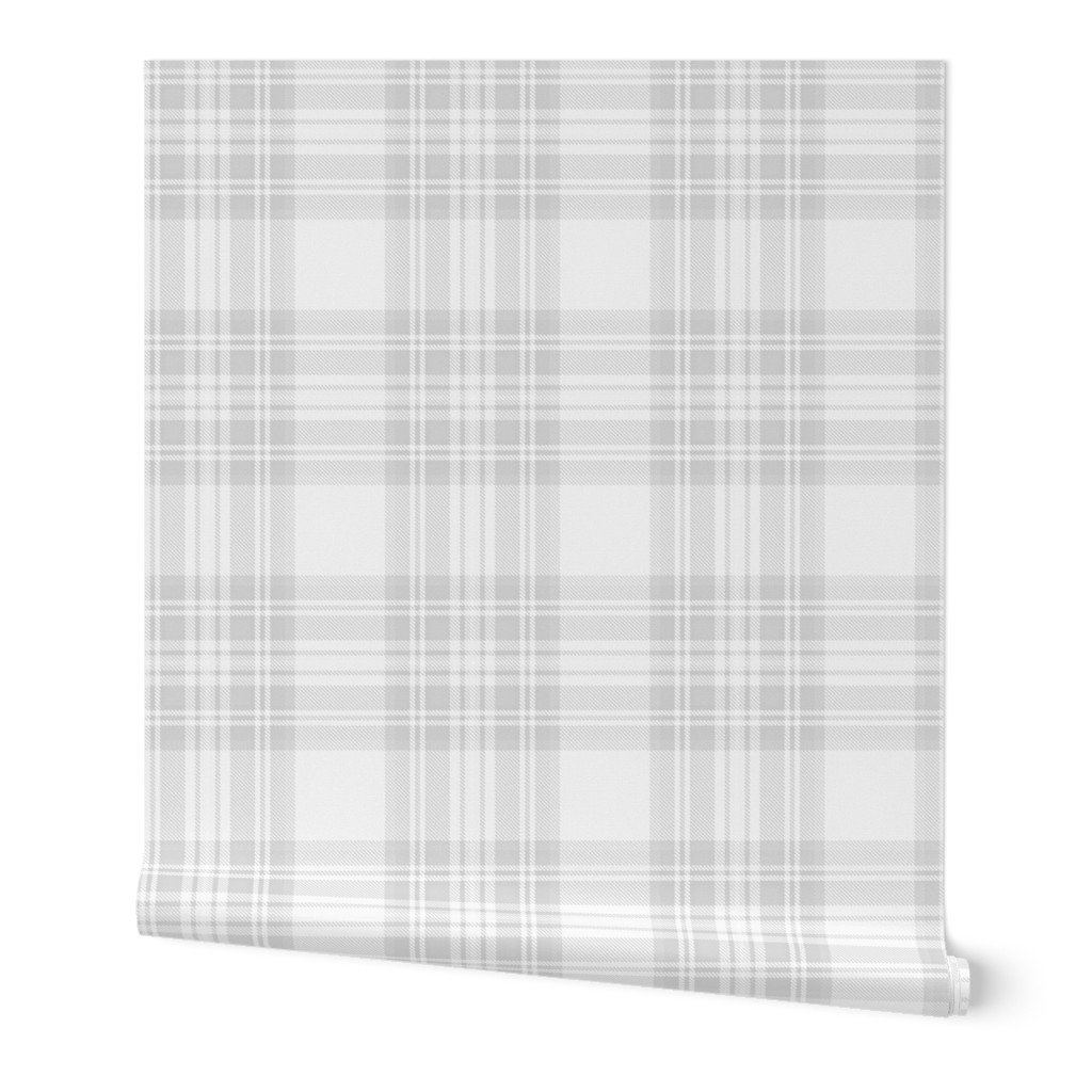 Cloud Grey Pale Airy Large Traditional Tartan Plaid Pattern Home Styling Collection Design Collection cloud wallpaper