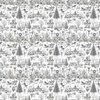 Christmas Dogs Toile Forest Green Decor Collection Design Collection Christmas Dogs Toile Black and White colorway design