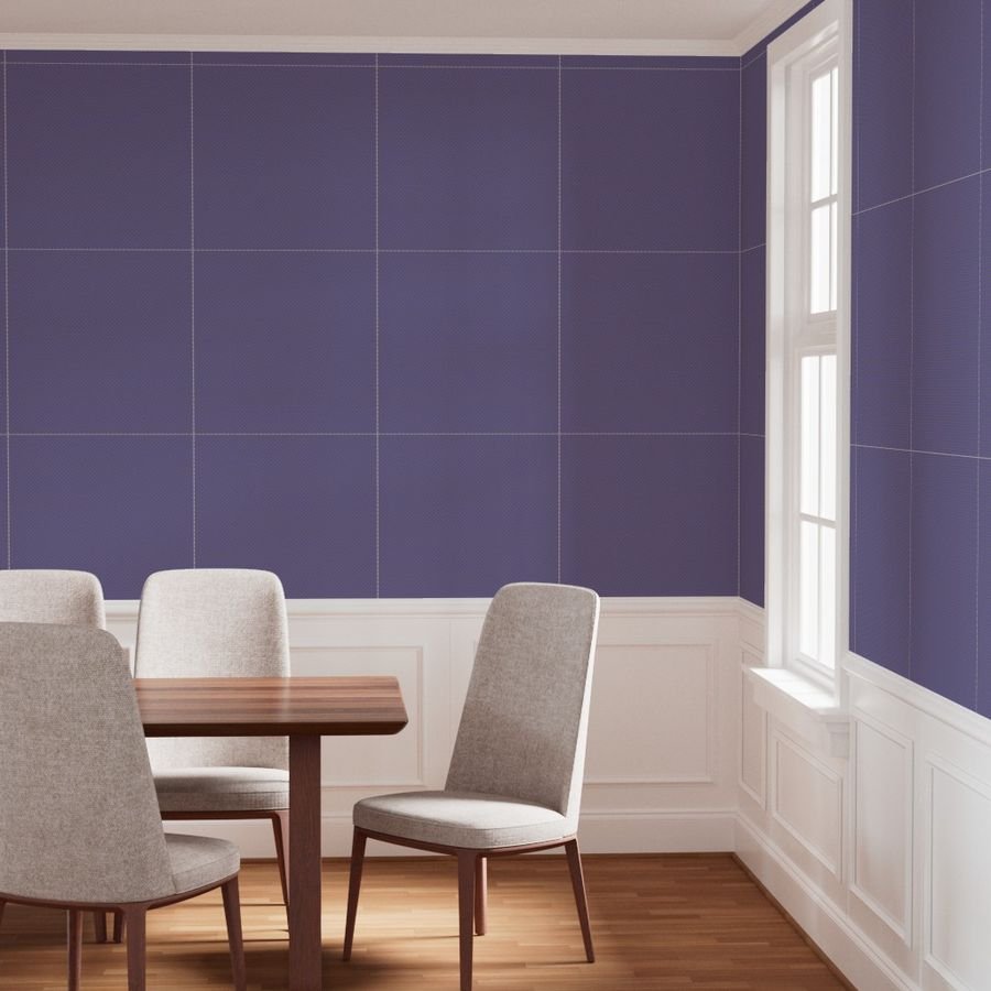 Faux Metallic gold Foil Crowns on Periwinkle Blue Color of the Year Interior Collection Design Collection gold crowns on periw wallpaper
