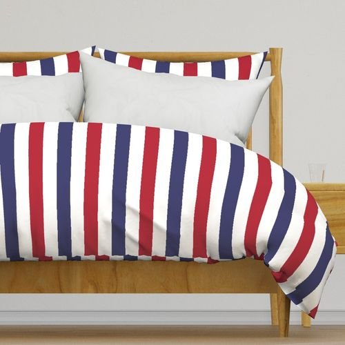 2 inch Flag Red White and Blue Alternating V Stripes Interior Collection Design Collection flag stripes duvet cover design