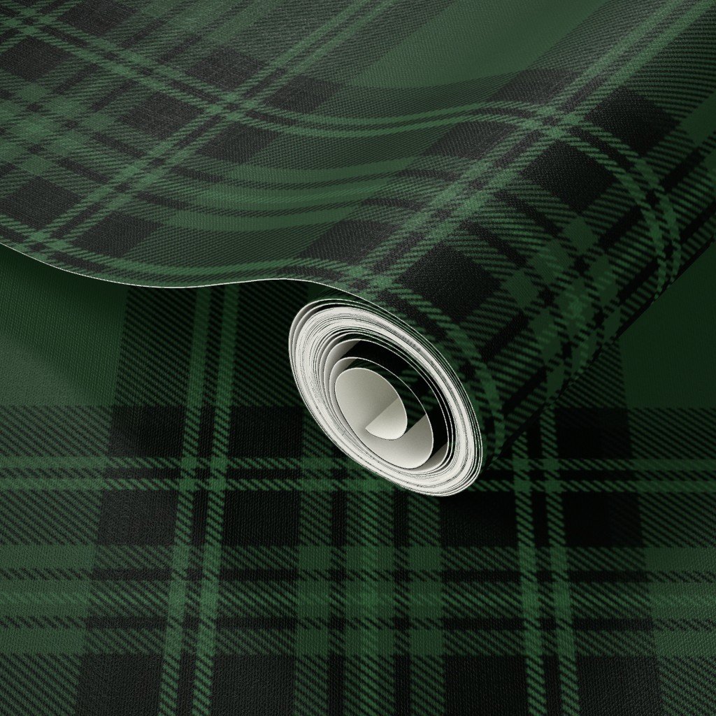 Jumbo Hunter Green Christmas Stewart Tartan Design Collection Decor Collection green tartan wallpaper