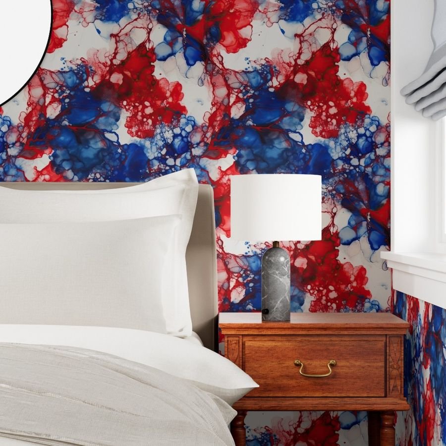 Red White and Blue Alcohol Ink American Patriotic Flag Colors Alcohol Ink Design Collection Home Styling Collection red white blue wallpaper