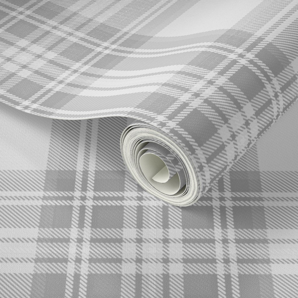 Ash Grey Cool Large Traditional Tartan Plaid Pattern Home Styling Collection Design Collection baby wallpaper