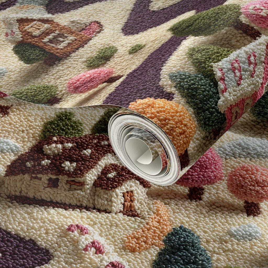 Caramel Cocoa Crocheted Candy Land Village Home Decor Collection Interior Collection candyland wallpaper
