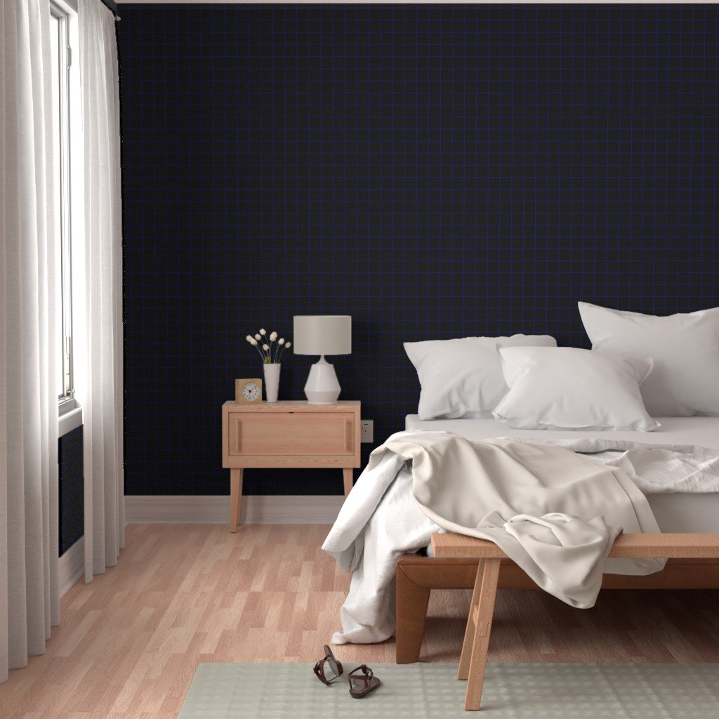 Navy and Black 2 Inch Grid Home Styling Collection Home Styling Collection cool tone wallpaper