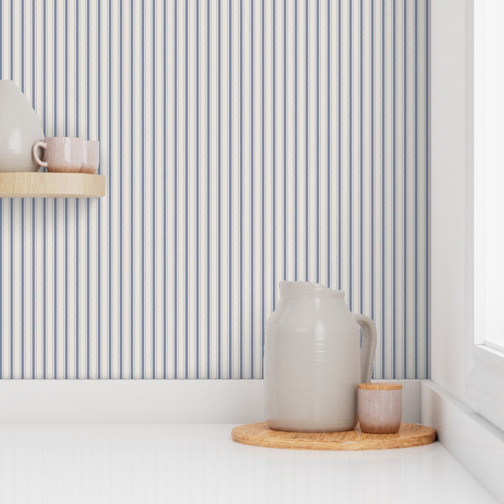 Mini Stressed Blue Denim Mattress Ticking Home Decor Collection Interior Collection faded blue wallpaper