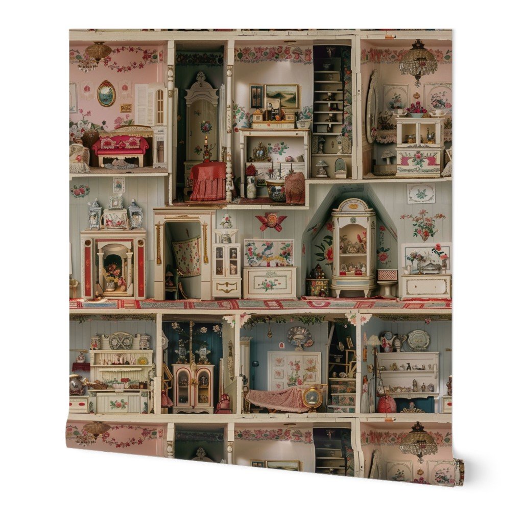 Quaint and Charming Dollshouse Rooms with Ditsy Decor 2 Home Styling Collection Interior Collection miniature rooms wallpaper