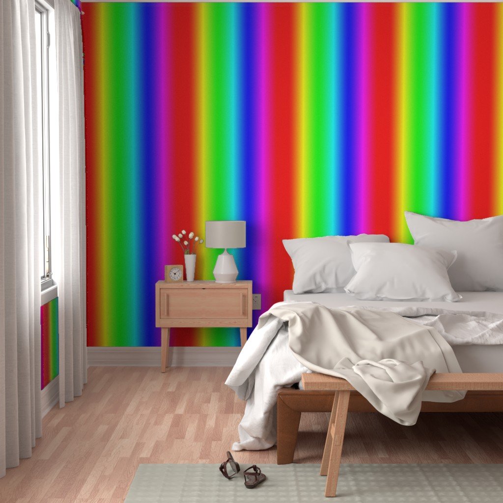 Bright Neon Rainbow Ombre Shade Design Collection Home Decor Collection rainbow ombre wallpaper