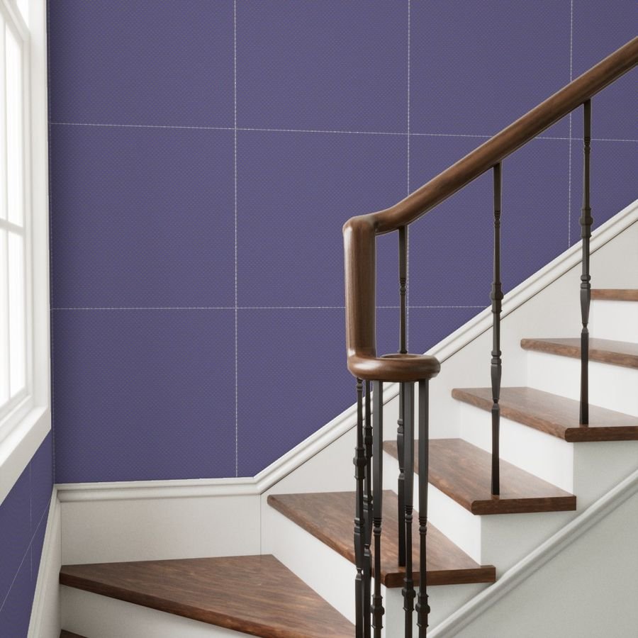 Faux Metallic gold Foil Crowns on Periwinkle Blue Color of the Year Interior Collection Design Collection periwinkle purple wallpaper
