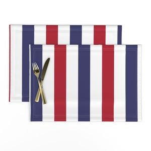 2 inch Flag Red White and Blue Alternating V Stripes Interior Collection Design Collection patriotic stripes placemat design