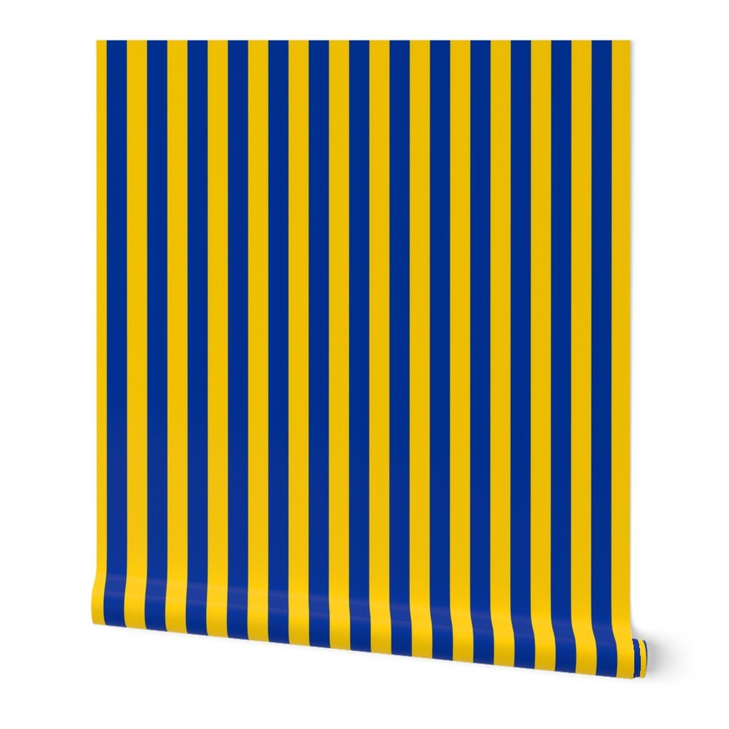 School Colors Vertical One Inch Stripe Blue and Gold Mairemont HS Interior Collection Home Styling Collection mariemont colors wallpaper