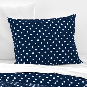 White Polkadots on Sailor Blue Design Collection Home Decor Collection sailor blue and white pillow sham design
