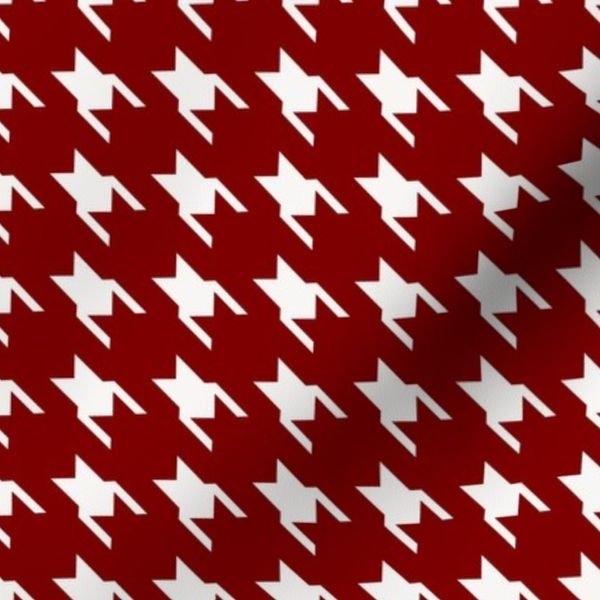 Large Dark Christmas Candy Apple Red Houndstooth Check Home Styling Collection Home Decor Collection apple red fabric design