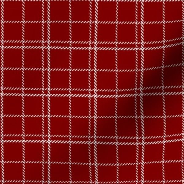 Dark Christmas Candy Apple Red Plaid Check with White Home Styling Collection Interior Collection christmas check fabric design