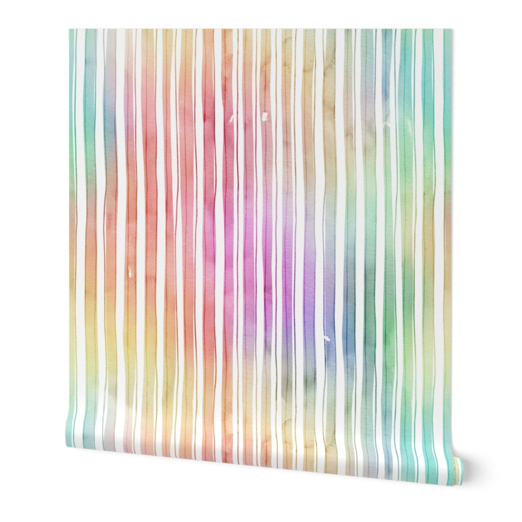 Bright Pastel Watercolor Vertical Stripes and Lines Wallpaper pastel lines wallpaper
