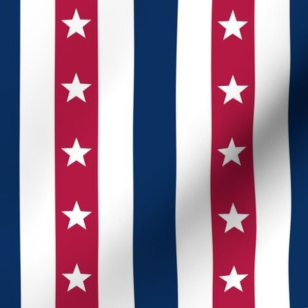 USA Flag Colors of Red White and Blue with Stars in Alternating 1 Inch Home Styling Collection Home Styling Collection flag colors fabric design