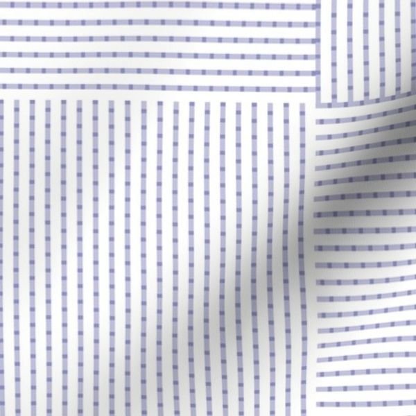 Patchwork Quilt Squares in Shades of Periwinkle Blue Seersucker look Home Decor Collection Decor Collection pastel squares fabric design