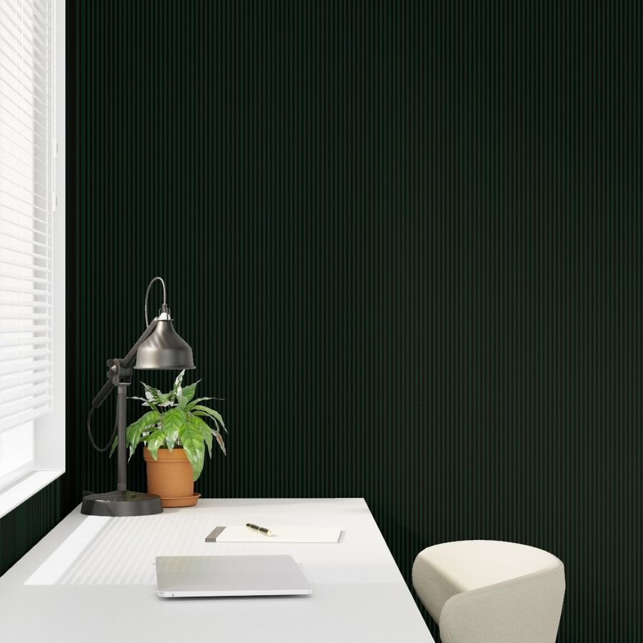 Micro Thin Halloween Stripes in Green and Black Wallpaper black green spooky wallpaper