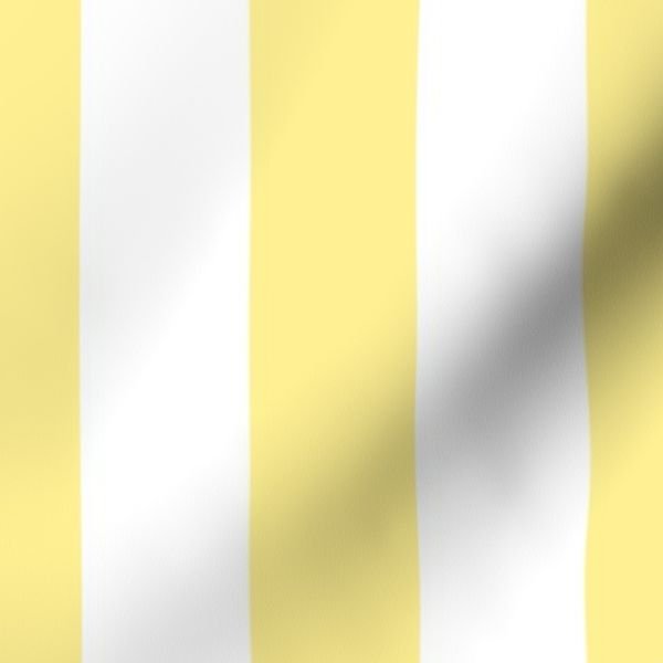 Buttermilk Yellow and White 2 Inch Vertical Cabana Stripes Decor Collection Home Decor Collection buttermilk and white fabric design