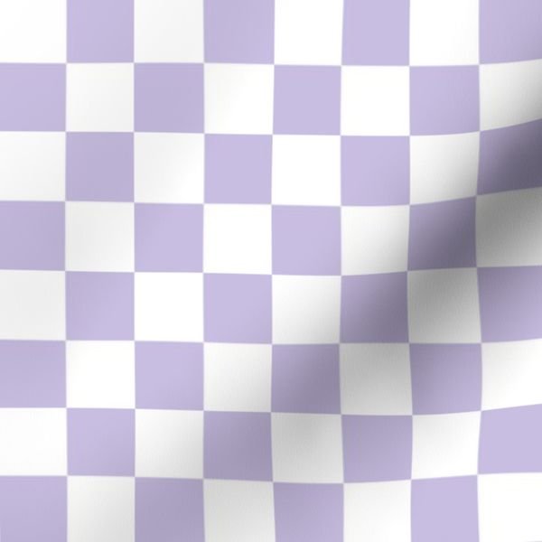 One Inch Checks in Springtime Lavender and White Home Decor Collection Home Styling Collection checked squares fabric design