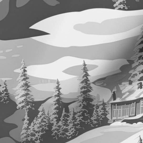 Small Montana Winter Cabins Montana with Evergreens in Grey Interior Collection Home Styling Collection china glaze fabric design