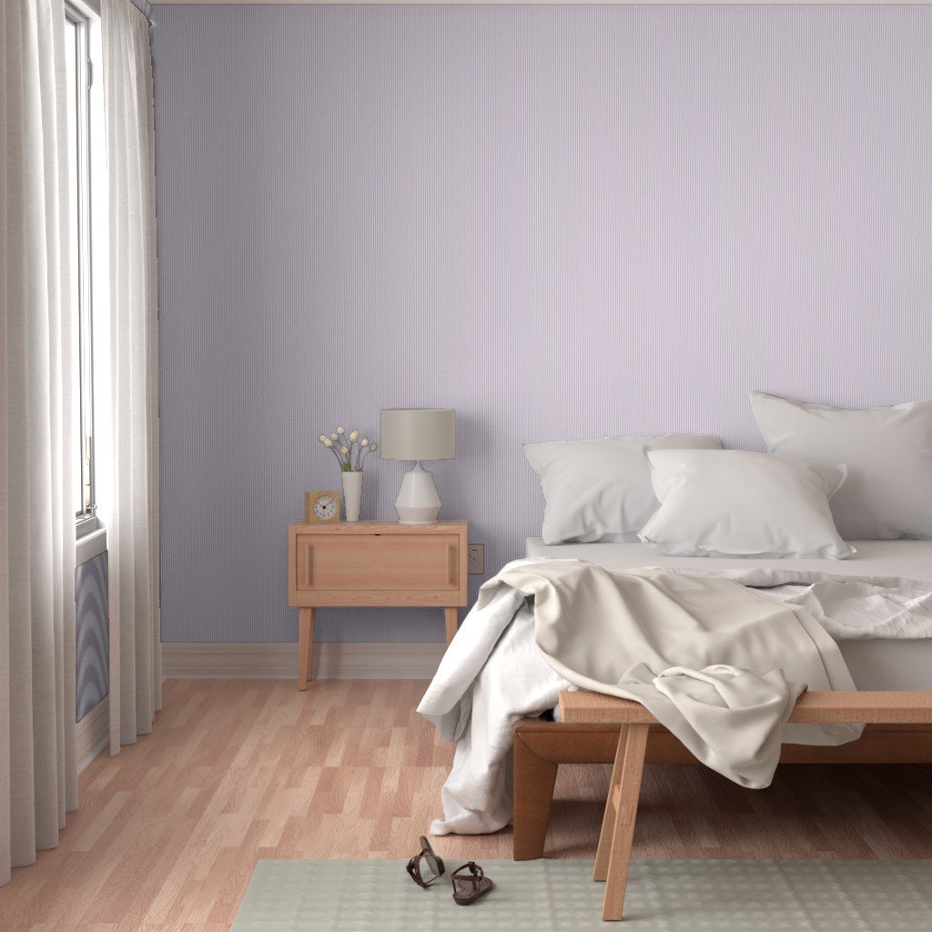Soft Lilac Pinstripe in an English Country Garden Wallpaper baby shower wallpaper