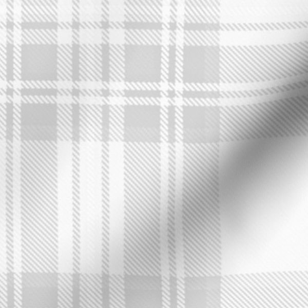 Cloud Grey Pale Airy Large Traditional Tartan Plaid Pattern Home Styling Collection Design Collection large scale fabric design