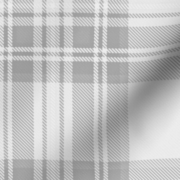 Ash Grey Cool Large Traditional Tartan Plaid Pattern Home Styling Collection Design Collection large scale fabric design