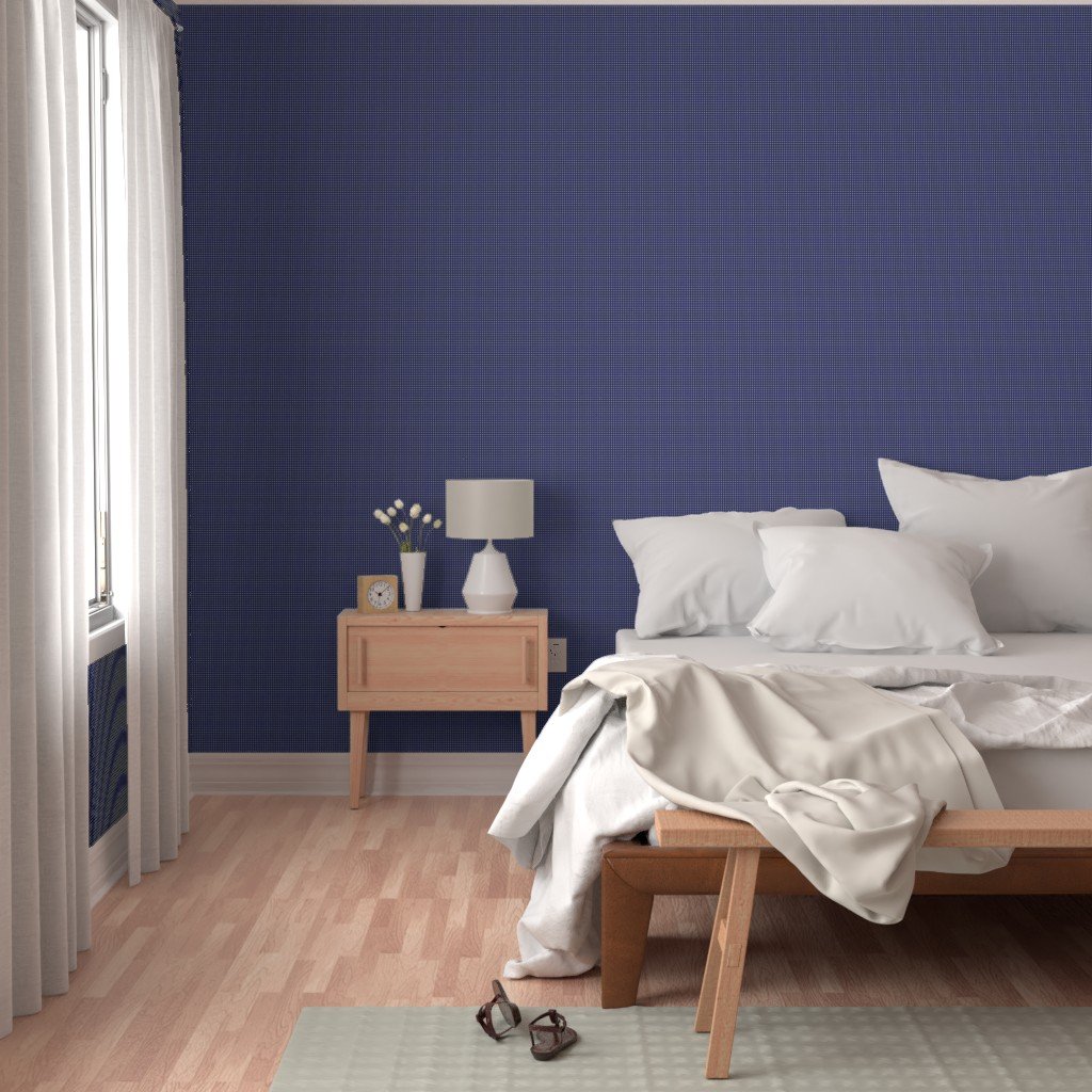 Modern Navy and Sage Green 1/2 Inch Grid Wallpaper cool tone wallpaper