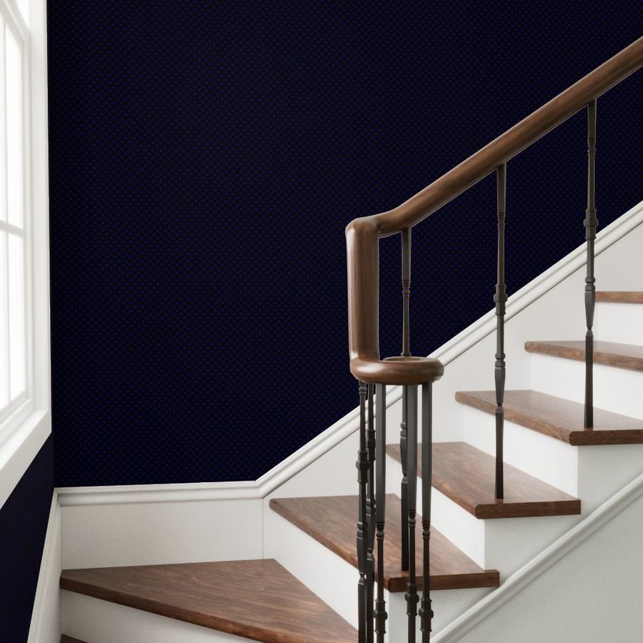 Navy Spots on Black 1 Inch Spacing Wallpaper 1 inch spacing wallpaper