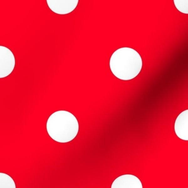 White Polkadots on Cherry Red Home Decor Collection Decor Collection cherry red fabric design