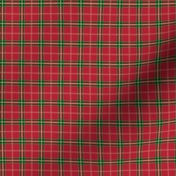 Christmas Berry Red and Green Tartan with Beige and White Lines Home Styling Collection Decor Collection berry red fabric design