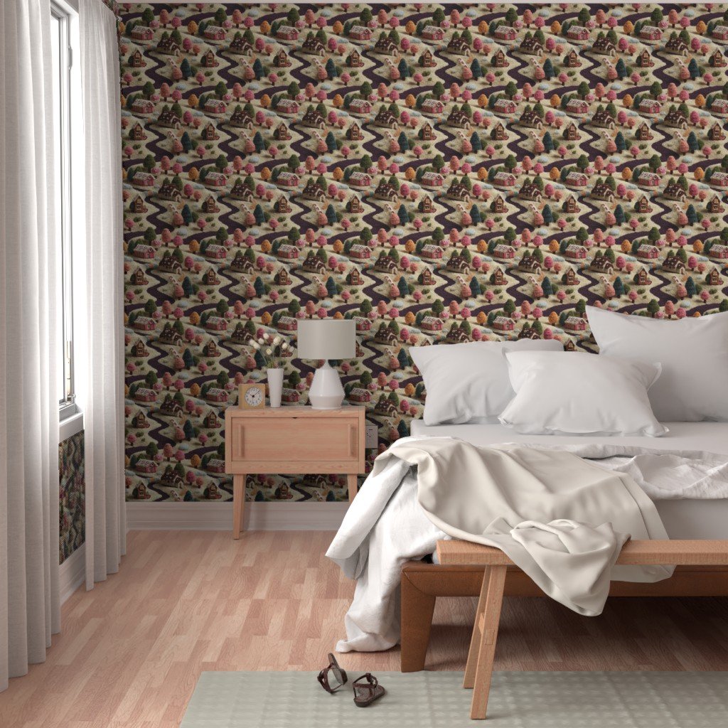 Caramel Cocoa Crocheted Candy Land Village Home Decor Collection Interior Collection cocoa wallpaper