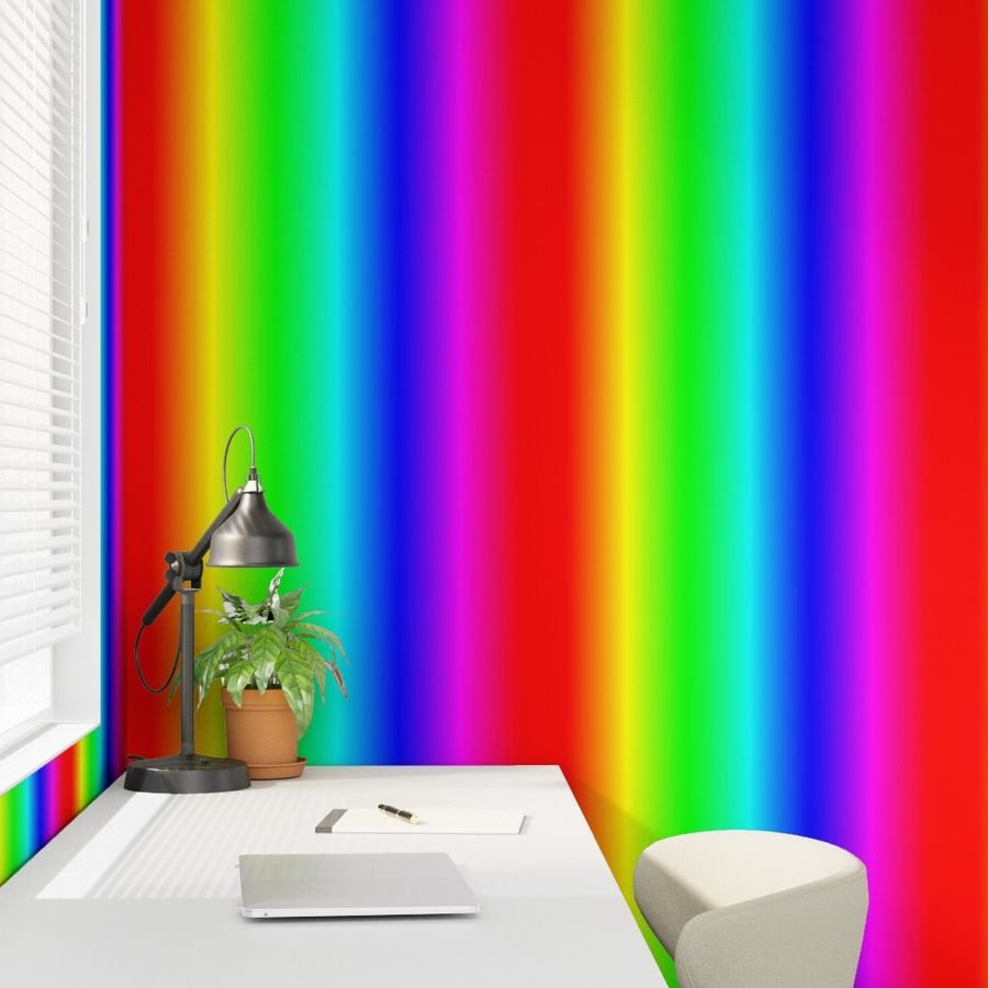 Bright Neon Rainbow Ombre Shade Design Collection Home Decor Collection glittering wallpaper