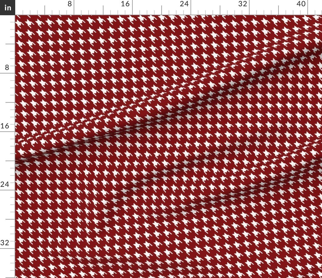 Large Dark Christmas Candy Apple Red Houndstooth Check Home Styling Collection Home Decor Collection apple red fabric
