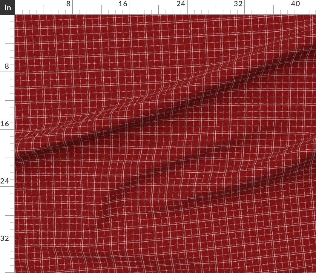 Dark Christmas Candy Apple Red Plaid Check with White Home Styling Collection Interior Collection christmas check fabric