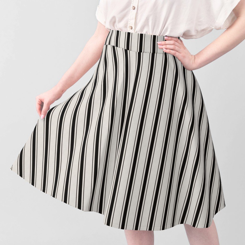 Small Coal Black Antique Vintage Mattress Ticking Stripe on Cream Interior Collection Home Styling Collection black ticking fabric