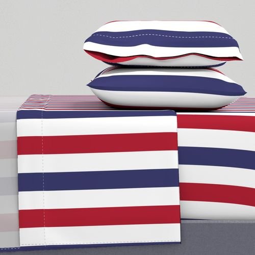 2 inch Flag Red White and Blue Alternating V Stripes Interior Collection Design Collection vertical stripes sheet set design