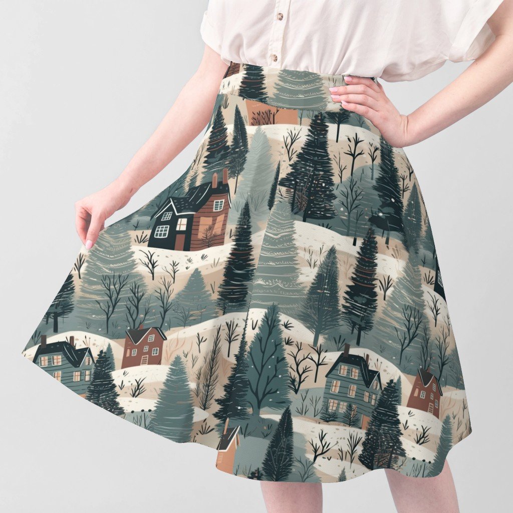 Montana Winter Cabins Montana with Evergreens Home Styling Collection Home Decor Collection montana forest fabric