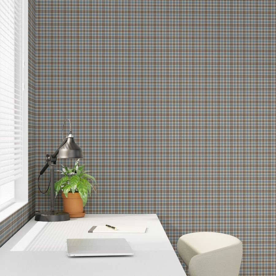 Cream with Beige and Blue French Provincial Tartan Home Decor Collection Design Collection tartan plaid wallpaper