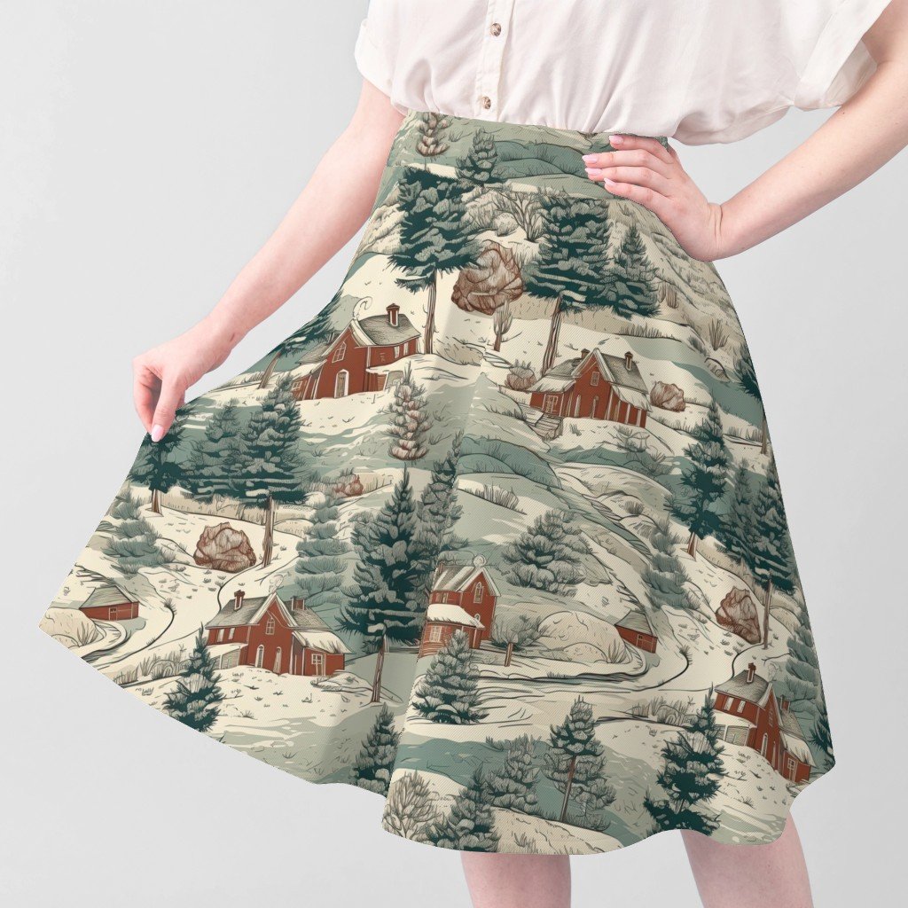 Small Montana Winter Cabins Montana with Evergreens Design Collection Home Decor Collection montana forest fabric
