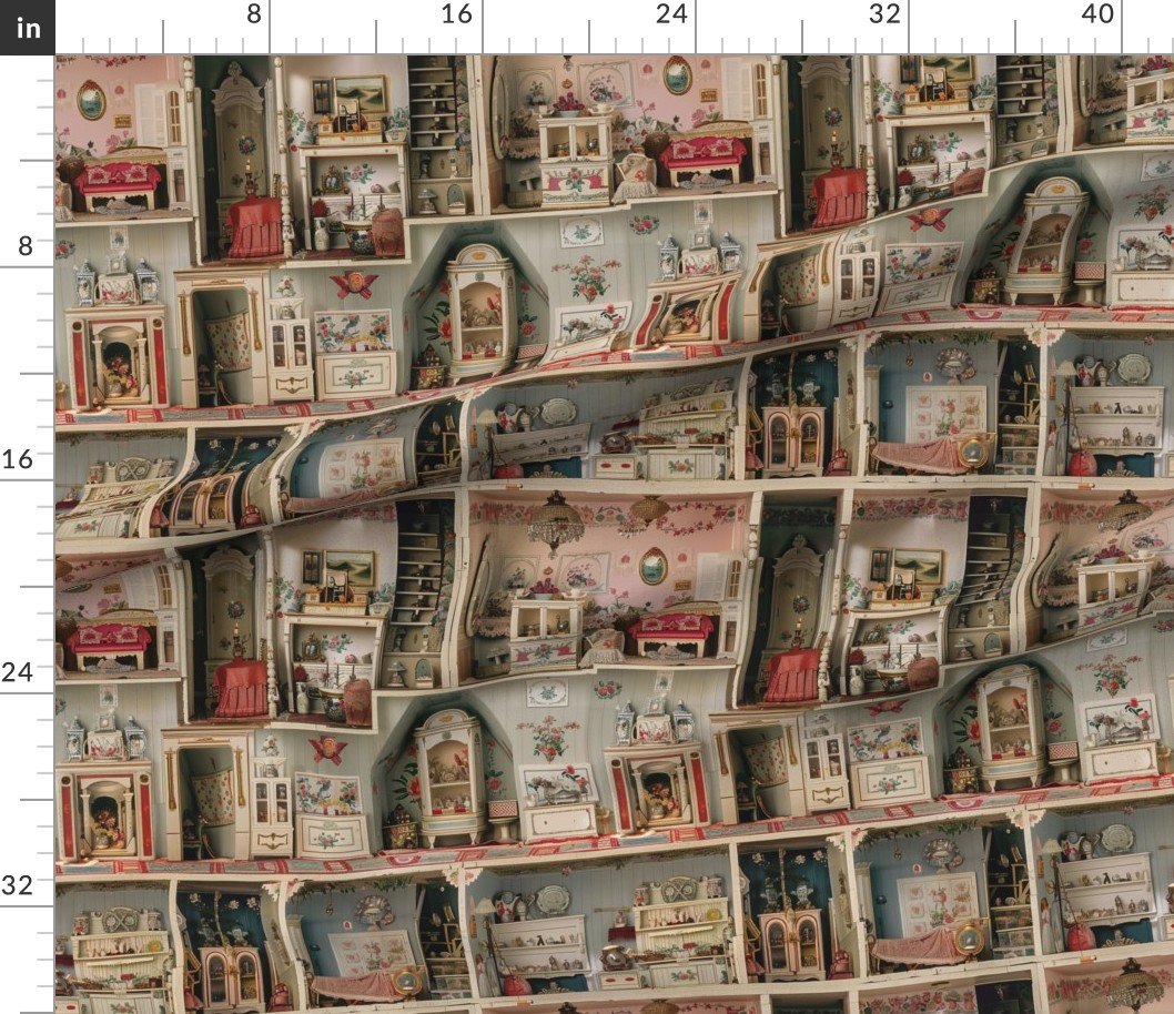 Quaint and Charming Dollshouse Rooms with Ditsy Decor 2 Home Styling Collection Interior Collection doll house fabric
