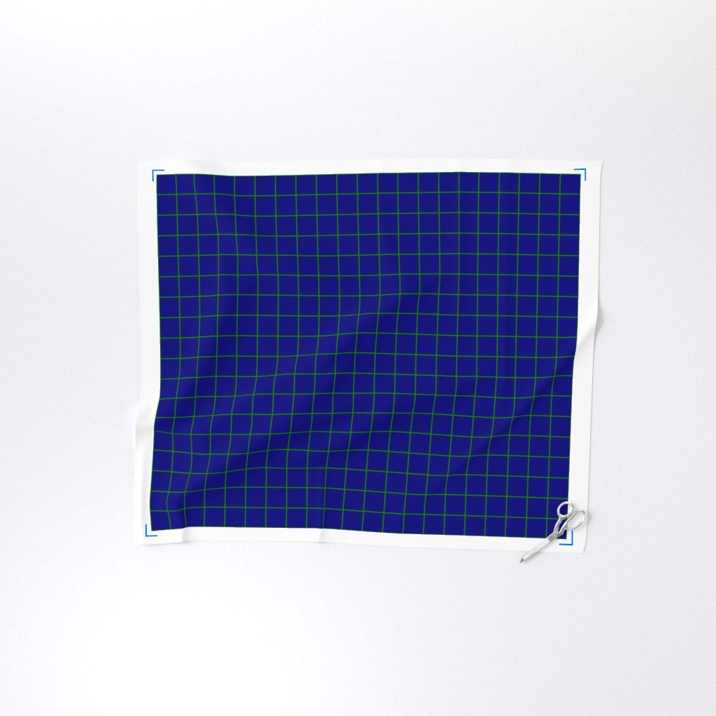 Green and Navy 2 Inch Grid Home Styling Collection Home Styling Collection 2 inch fabric