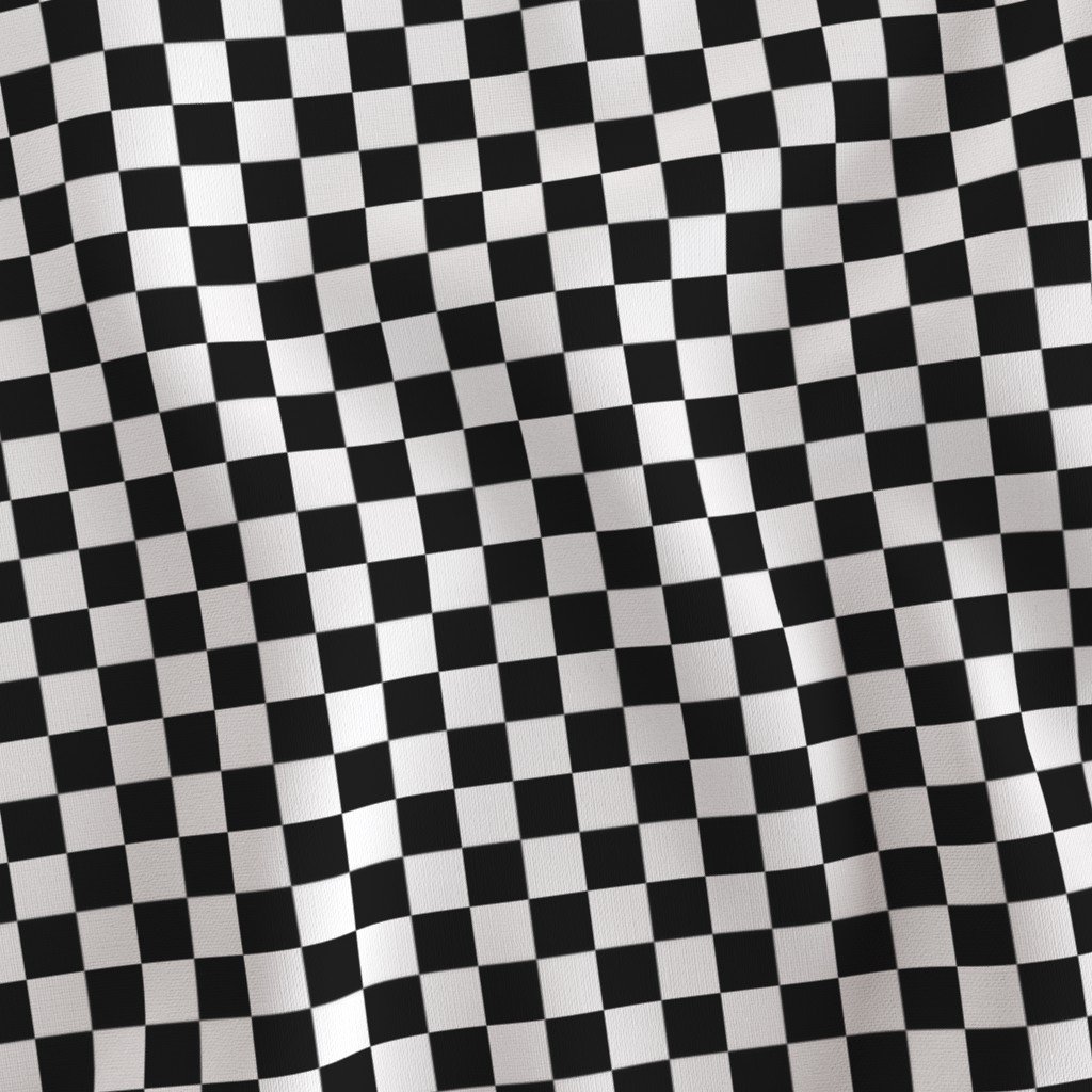 Black and White Checkerboard 3/4 inch-Check Interior Collection Interior Collection black and white fabric