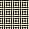 Halloween Harlequin Diamond Check Cream Black Seamless Pattern