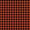 Halloween Harlequin Diamond Check Burnt Orange Black Seamless Pattern